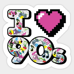 I Heart 90s Sticker